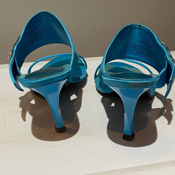 Nine West satin open toe sandal heels size 8 - Picture 11 of 11